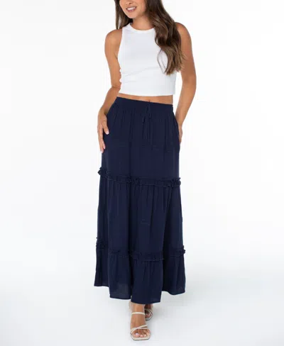Celebrity Pink Juniors' Tiered Pull-on Maxi Skirt In Multi