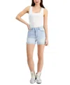 CELEBRITY PINK JUNIORS' ULTRA HIGH-RISE FRAYED SHORTS