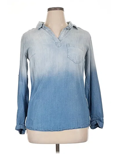 Pre-owned Celebrity Pink Long Sleeve Blouse In Blue