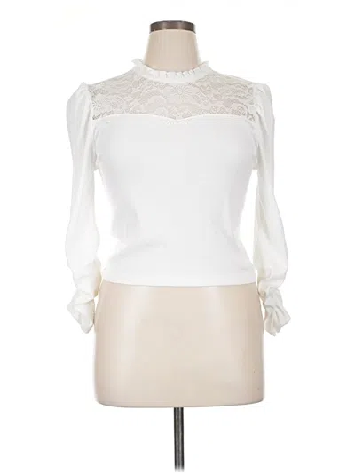 Pre-owned Celebrity Pink Long Sleeve Blouse In White