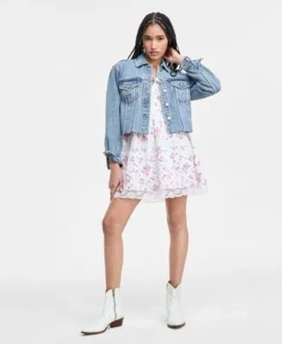 Celebrity Pink Planet Heart Mini Dress  Denim Jacket In Clap Track