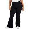 Celebrity Pink Plus Poppy Womens Solid Denim Flared Pants In Multi
