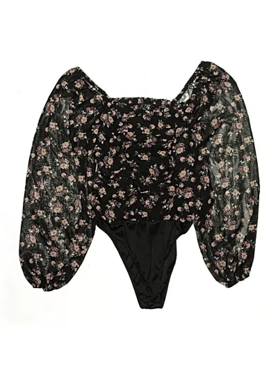 Pre-owned Celebrity Pink Short Sleeve Blouse In Black