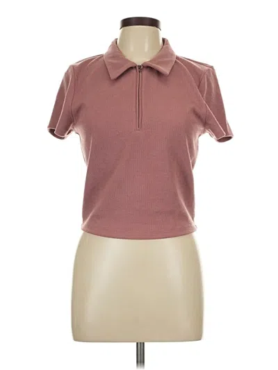 Pre-owned Celebrity Pink Short Sleeve Polo Shirt In Brown
