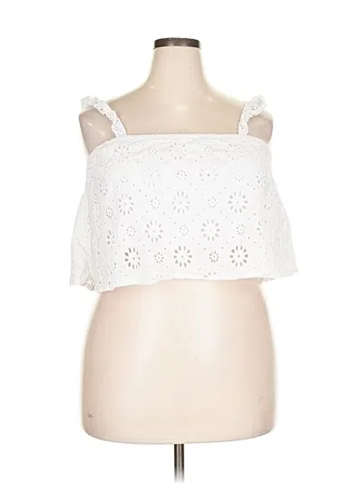Pre-owned Celebrity Pink Sleeveless Blouse In White