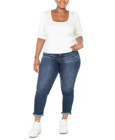 Celebrity Pink Trendy Plus Size Mid-rise Cuffed Jeans In Cruzer