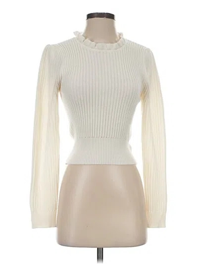 Pre-owned Celebrity Pink Turtleneck Sweater In White