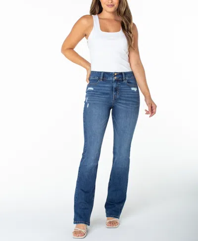 Celebrity Pink Women's 2-button Bootcut Jeans In Blue