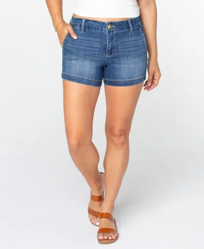 Celebrity Pink Women's Denim Trouser Shorts In Blue