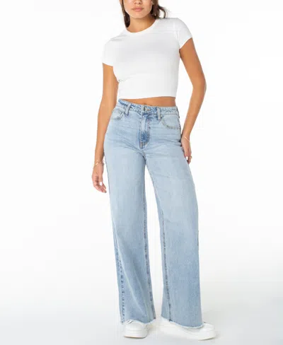 Celebrity Pink Women's Wide Leg Jeans In Blue