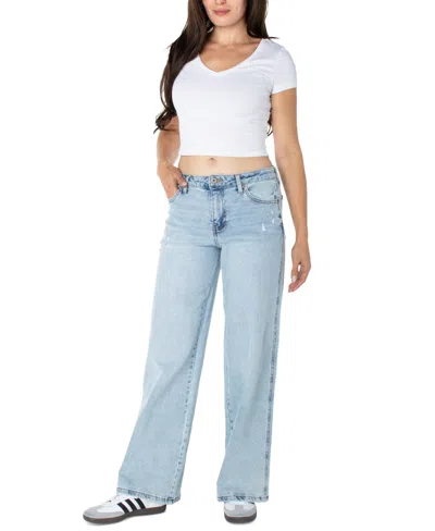 Celebrity Pink Women's Wide-leg Jeans In Blue