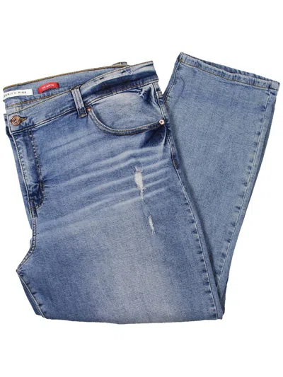 Celebrity Pink Womens High Rise Solid Straight Leg Jeans In Multi