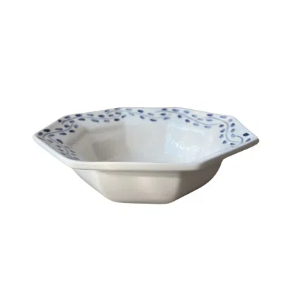Celeni Blue / White Blue Flower Soup Plate In Blue/white