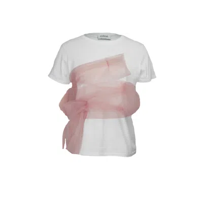 Celeni Women's Pink / Purple / White Dahlia T-shirt