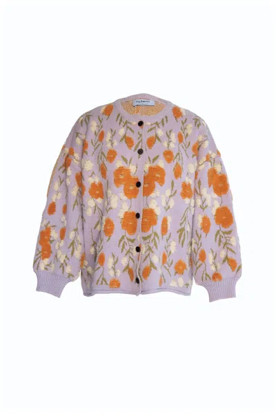 Celeni Women's Pink / Purple / Yellow Garden Cardigan In Pink/purple/yellow