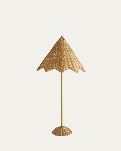 Celerie Kemble For Arteriors Parasol 2-light Rattan Table Lamp, 28"