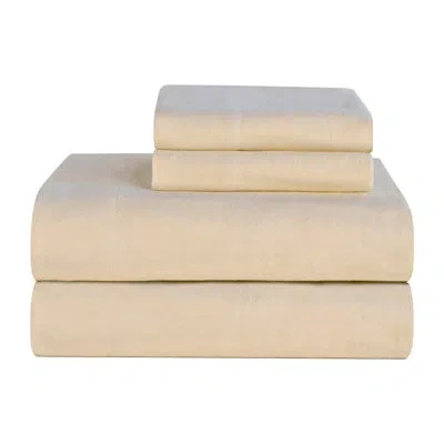Celeste Home 100% Cotton Flannel Sheet Set In Cloud Cream