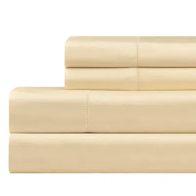 Celeste Home 610 Thread Count 100% Long Staple Cotton Deep Pocket Sheet Set In Cream