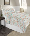 Celeste Home Luxury Weight Printed Cotton Flannel Duvet Cover Set In Peach Blss