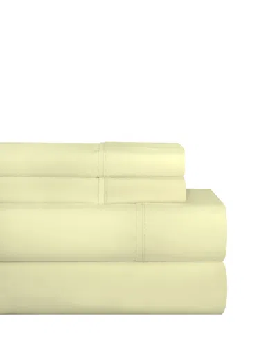Celeste Home Luxury Weight Solid Cotton Flannel Sheet Set, Queen In Yellow