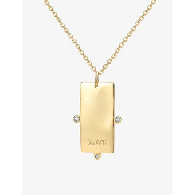 Celeste Starre Womens Gold Endless Love 18ct Gold-plated Brass And Zirconia Pendant Necklace