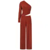 Celestine & Mae Orange Nepeta Co-ord Set In Hawaiian Sunset In Orange