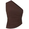 Celestine & Mae Women's Brown Aura Top In Chocolate Fondant In Brown