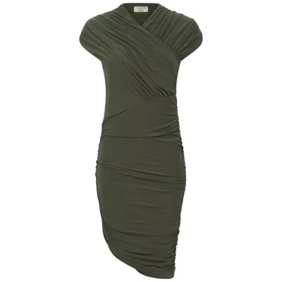 Celestine & Mae Women's Calla Mini Dress In Khaki Green