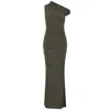 Celestine & Mae Women's Dahlia Maxi Dress In Cypress Green In Green