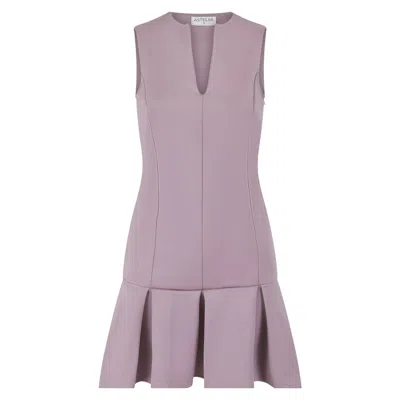 Celestine & Mae Women's Estella Pleat Mini Dress In Purple