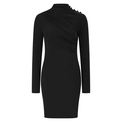 Celestine & Mae Women's Eustoma Mini Dress In Navsoul Black