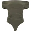 Celestine & Mae Women's Gabbro Bodysuit In Cypress Green In Green