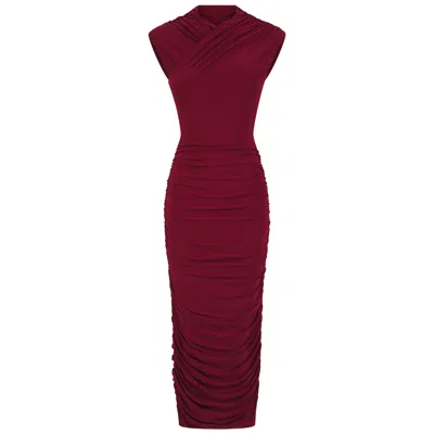 Celestine & Mae Women's Kalina Midi Dress In Rumba Red