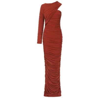 Celestine & Mae Women's Orange Lanaria Maxi Dress In Hawaiian Sunset