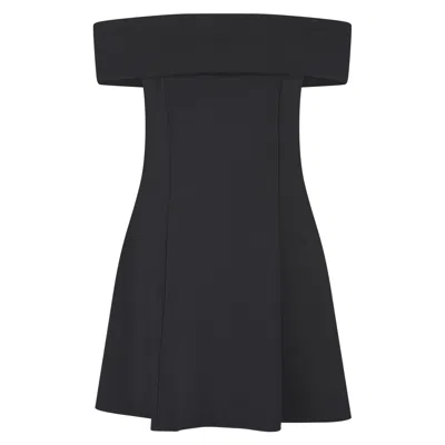 Celestine & Mae Women's Solaris Bardot Mini Dress In Black