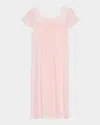Celestine Camilla-2 Ruched Floral Applique Nightgown In Rose