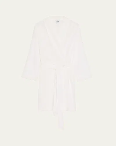 Celestine Conny Lace-trim Cotton Robe In White