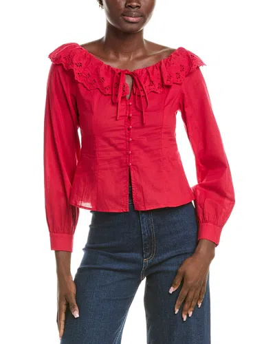 CELESTINE SEI EMBROIDERED LACE TOP