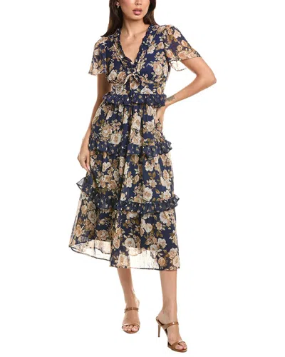 Celestine Sei Midi Dress In Blue