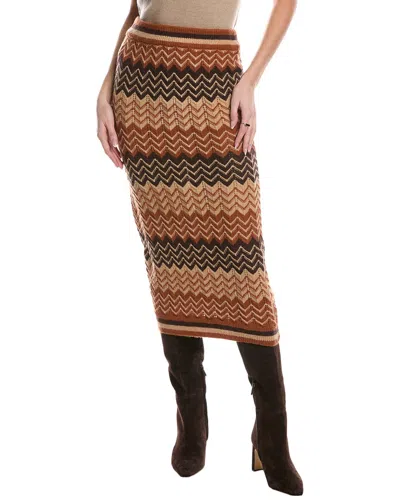 Celestine Sei Pencil Skirt In Red