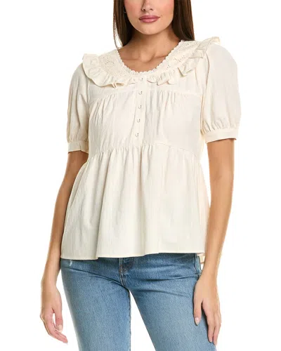 Celestine Sei Puff Sleeve Top In White