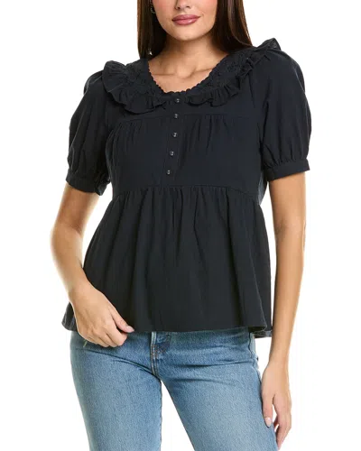 Celestine Sei Puff Sleeve Top In Black