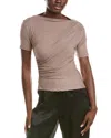 Celestine Sei Ruched Top In Gray