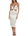 Celestine Sei Sleeveless Midi Dress In White