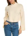Celestine Sei Turtleneck Wool-blend Pullover In White