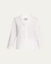 Celestine Vienna Cropped Lace-trim Cotton Pajama Set In White