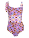 Celia B Archipelago Wanderlust Swimsuit In Multicolor In Purple