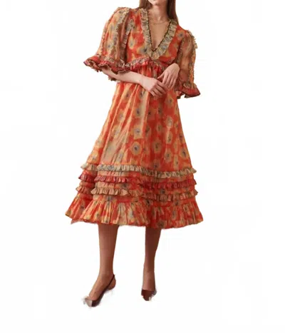 Celia B Aura Midi Dress In Multi