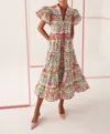 Celia B Baba Voyager Dress In Red Multi In Pink