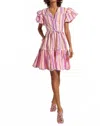 Celia B Baba Voyager Short Dress In Pink Multi In Pink